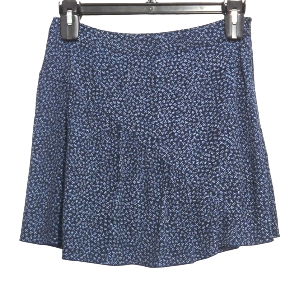 H&M Floral Blue Mini Skirt Womens Size US 10